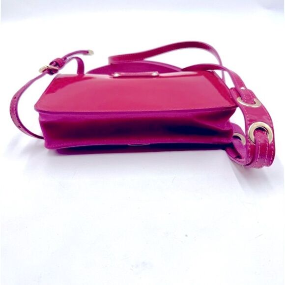 Auth Jimmy Choo Pink Patent Leather Suede 2way Rebel Crossbody Bag Preloved - Picture 8 of 14